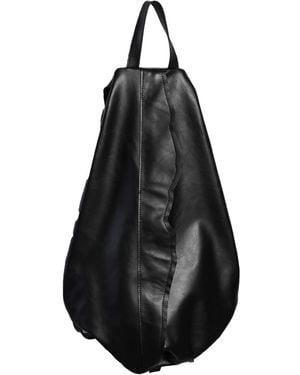 Metamorph Large Leather Backpack - Black