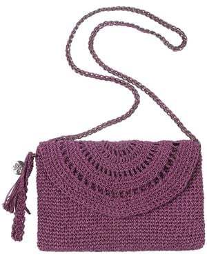 SJW BAGS LONDON Grace Hand Crochet Bag - Purple