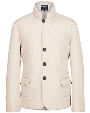 Seren London Neutrals Puffer Suit Jacket - Natural