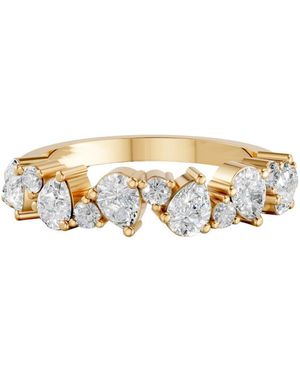 Aya Fine Jewelry Pear & Round Lab Diamond Eternity Band Ring 1.01 Ctw - Metallic