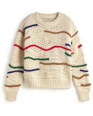 Thinking Mu Macaramé Wool Candela Sweater - Natural
