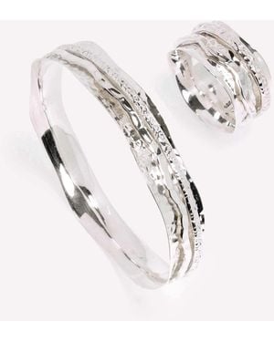 Charlotte's Web Jewellery Aura Zen Spinning Ring & Bangle Gift Set - Metallic
