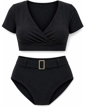Saint Grace Playa Negra Plus Size Two-Piece Bathing Suit - Black