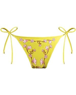 Jessie Zhao New York Garden Reversible Tie Side Bottom - Yellow