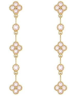 Uchi and Soto Kinmokusei Rose Drop Earrings - Metallic