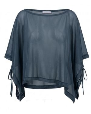 Serotone Swim Swim Cover Up Mesh Rectangle Top - Blue