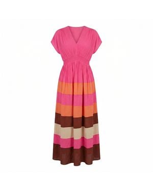 Nooki Design Rosalie Striped Maxi Dress - Pink