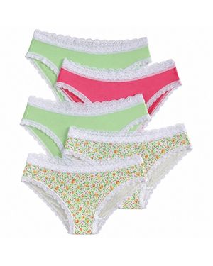Bumboo London Five-Pack Bikini Peaches Collection - Green