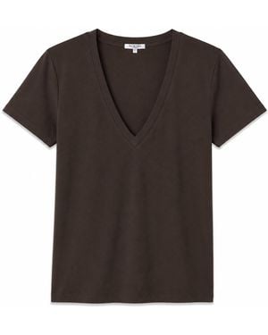 NOEND Supima Cotton Deep V-Neck Tee - Black