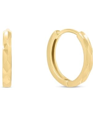 Esterah Celia Huggie Hoops - Metallic