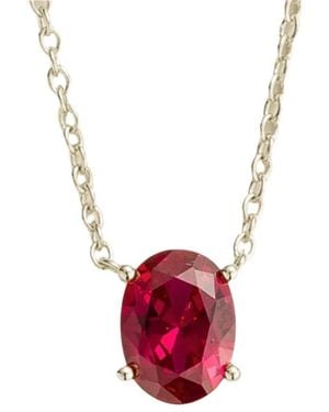 Juvetti Ovo Necklace Set With Ruby - Red
