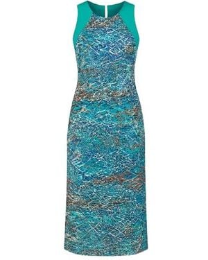 Conquista Sleeveless Print Maxi Dress - Blue