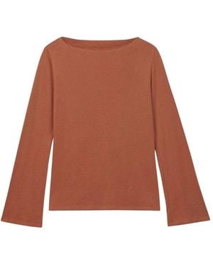 Dāl the Label Wool Blend Boatneck Jumper - Brown
