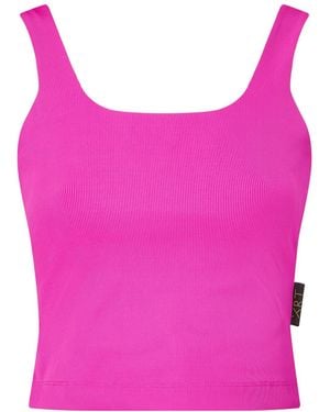 XRT Exalt Slimming Sleeveless Rib Top Glow - Pink