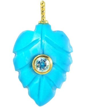 KAMARIA Howlite Gemstone Pendant With Topaz - Blue