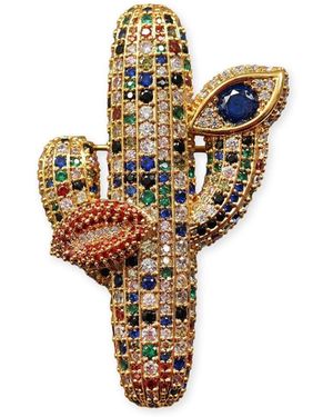 Gresham Blake Cactus Brooch - Metallic