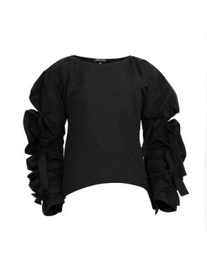 Bianca Popp Ribbon Wrapped Blouse - Black