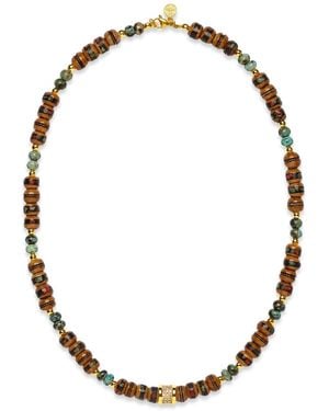 Seven Saints Sacred Earth Talisman Necklace - Metallic