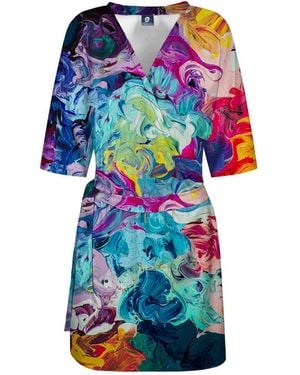 Aloha From Deer Paintjob Envelope Dress - Blue