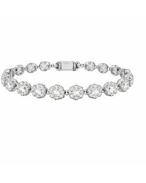 Maison De Gala Floral Crystal Tennis Bracelet - Metallic