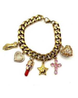Achala Handcrafted Lipstick Charm Bracelet - Metallic
