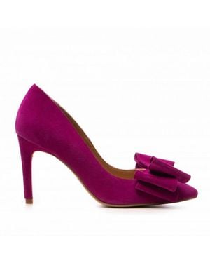 The 5Th Element Suede Bow Court Shoes - Purple