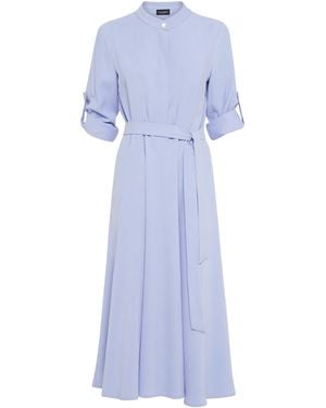 James Lakeland Roll Sleeve Midi Dress Lilac - Blue