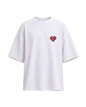 mysimplicated Oversized Cotton T-Shirt Love W - White