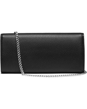 Lovard Leather Clutch With Hardware - Black
