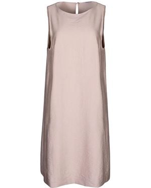 Oh!Zuza Neutrals Echo Viscose Midi Dress With Pockets – Light - Pink