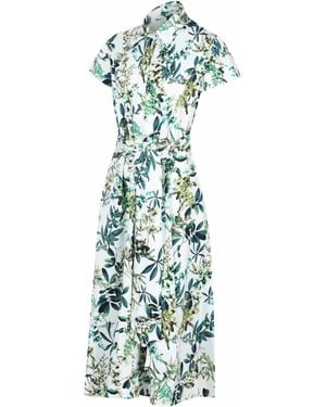 Lioness by Tf Flourish Flora Sleeved Dress - Green