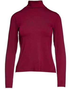Conquista Burgundy Long Sleeve Polo Neck Jumper - Red