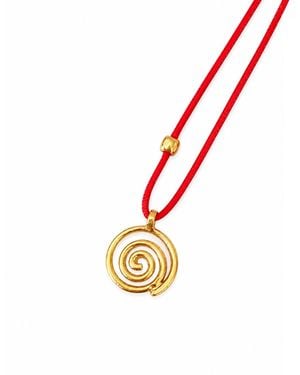 The Pheia Spiral String Necklace - Metallic