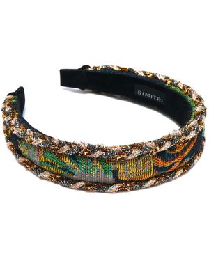 Simitri Jacquard Braided Headband - Green