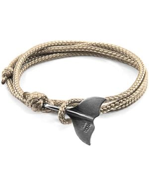 Anchor and Crew Recycled Rope Whale Bracelet - Metallic