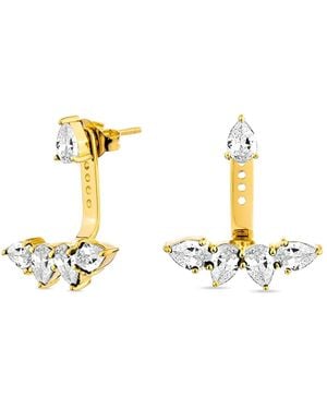 SALLY SKOUFIS Pure Ear Jacket With Made Cz Diamond Stimulant - Metallic