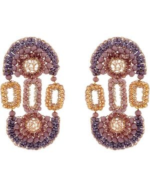 Lavish by Tricia Milaneze Breeze Mix Tyche Maxi Handmade Crochet Earrings - Pink