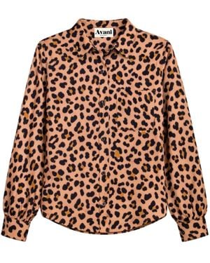 AVANI Apparel Neutrals Kauri Shirt Leopard - Brown