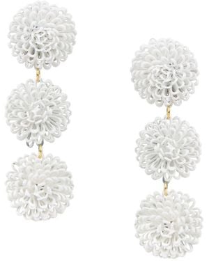 Pats Jewelry Pompom Earrings - White