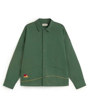 Thinking Mu Hand-Embroidered Jim Shirt - Green