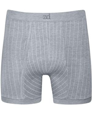 Zd - Zero Defects Helios Diplomatic Fly Front Boxer Egyptian Cotton - Grey
