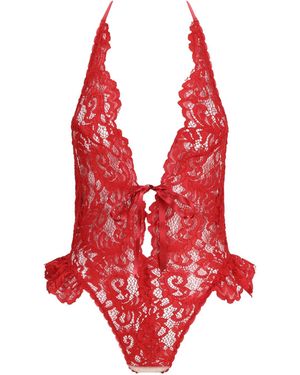 Belle -et-BonBon Valentina Bright Cherry Lace Body Valentines Gift Wrapped - Red