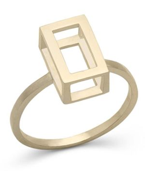 Sheida Farrokhi Rectangle Ring - Metallic