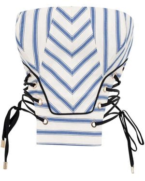 Ma Mulier Nova Bustier Top - Blue