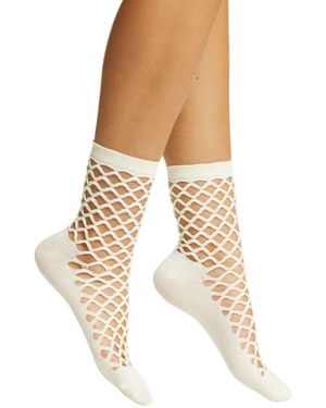 HIGH HEEL JUNGLE by KATHRYN EISMAN Hedge Fishnet Socks - Pink
