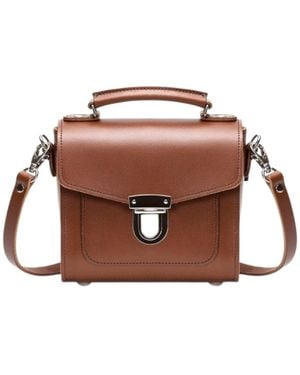 Zatchels Handmade Leather Sugarcube Plus Handbag - Brown