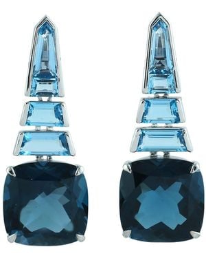 Artisan 14K London Topaz Drop Earrings - Blue