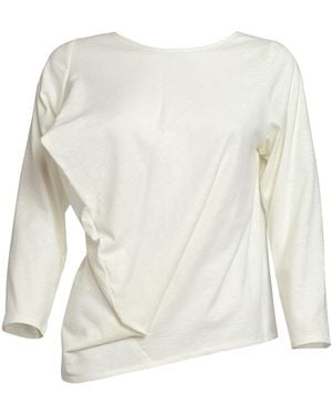Bianca Popp Asymmetrical T-Shirt With Sleeves - White