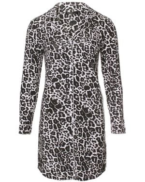 Pretty You London Bamboo Long Sleeved Classic Nightshirt - Black