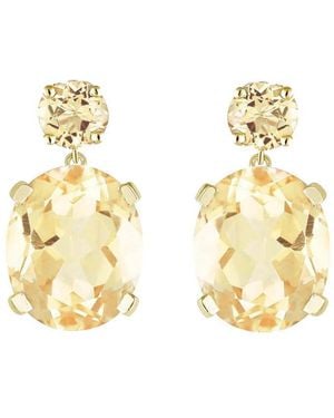 Augustine Jewels Citrine Drop Earrings - Metallic